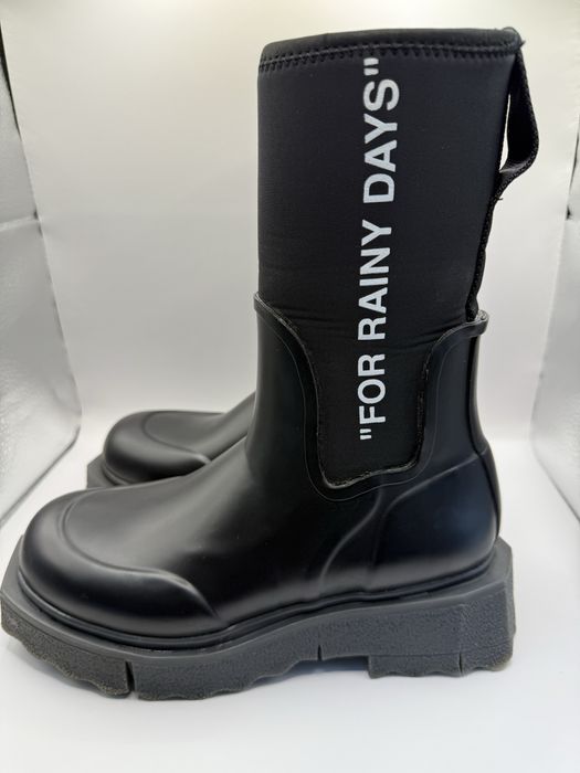 OFF WHITE lether snow boots