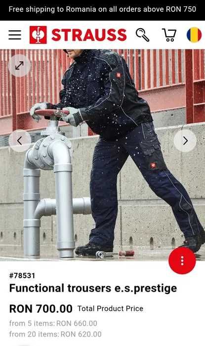 Pantaloni de lucru /ploaie Engelbert Strauss e.s. prestige,48 si 58