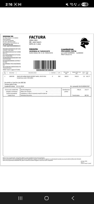 Cauciucuri iarna 205/55 R16 noi