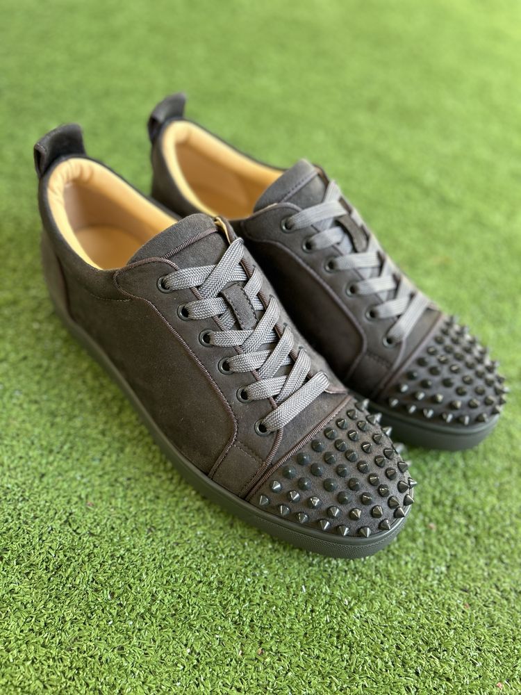 Louboutin Gray Velour