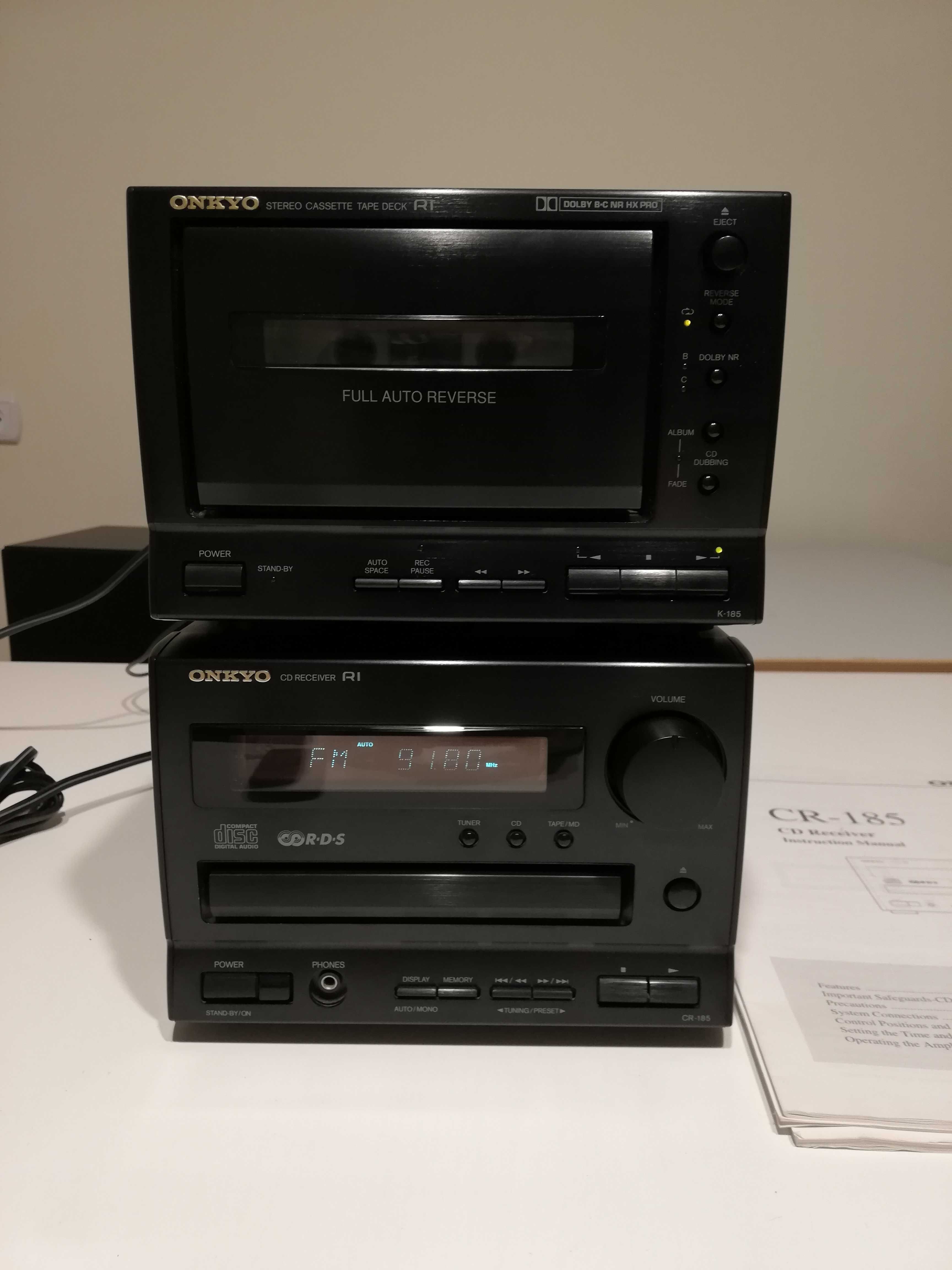 Combina/Linie Audio ONKYO CR/K 185 (CD/MC/Tuner/Amplif)-Perfecta/Japan