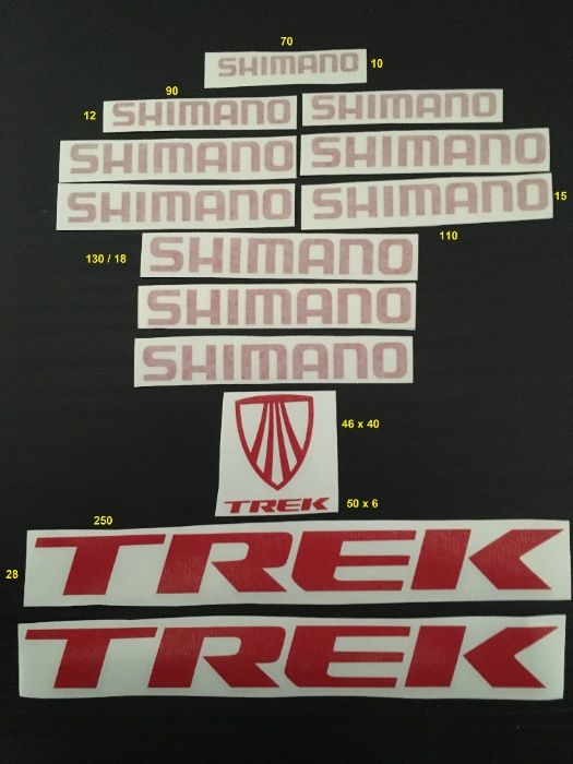 Продавам стикери за велосипеди TREK и SHIMANO