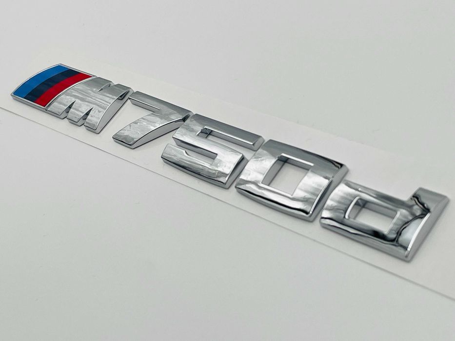 Emblema compatibila BMW M750d crom