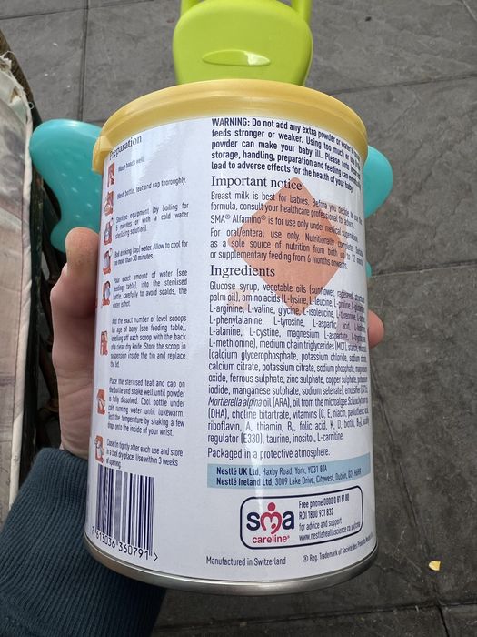 Alfamino SMA formula dietetica. 6 bucati