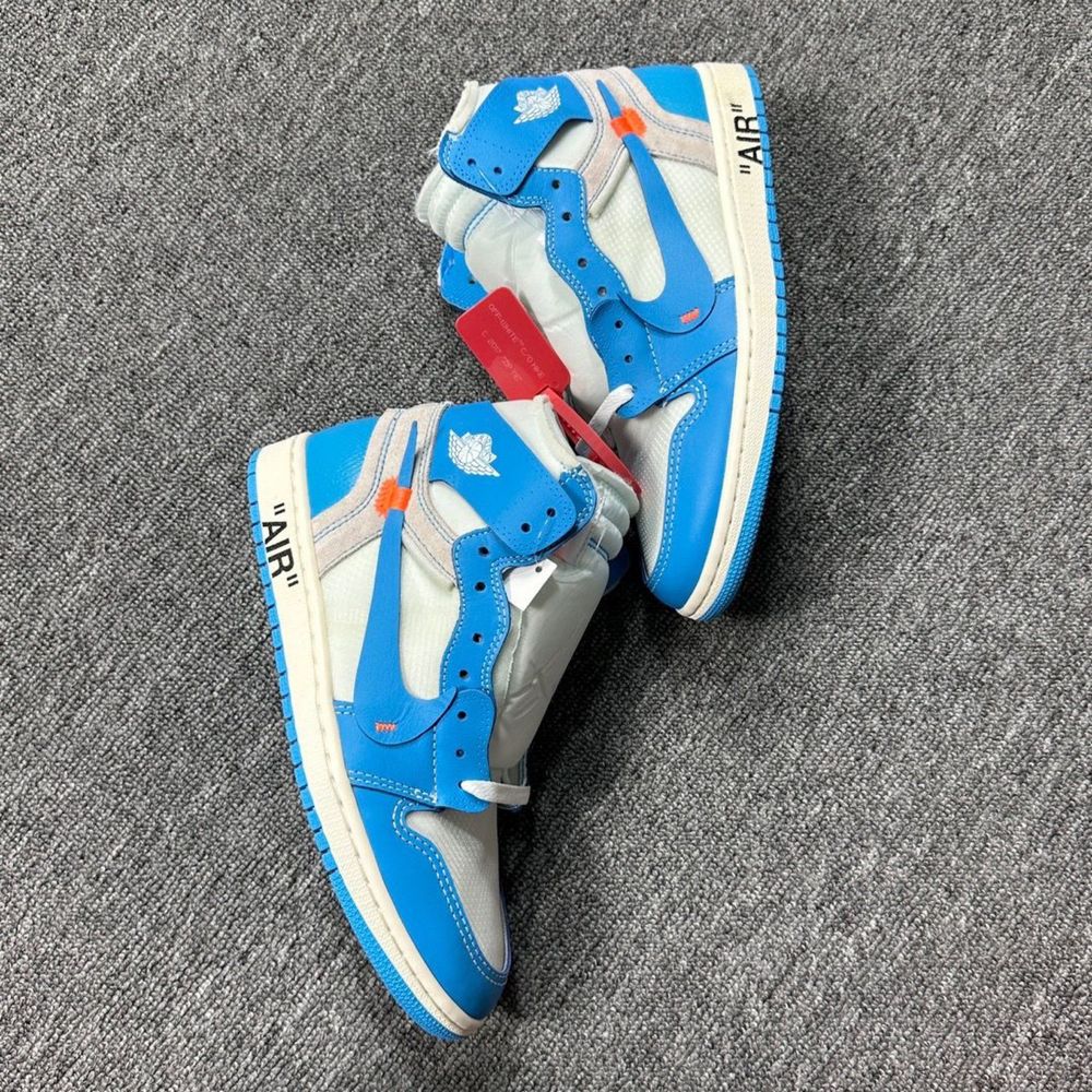 (Lichidare stoc, poze reale) OFF-White x Air Jordan 1 UNC (41)