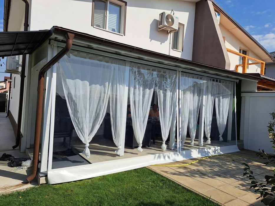 Inchideri terase foisoare balcoane cu folie transparenta