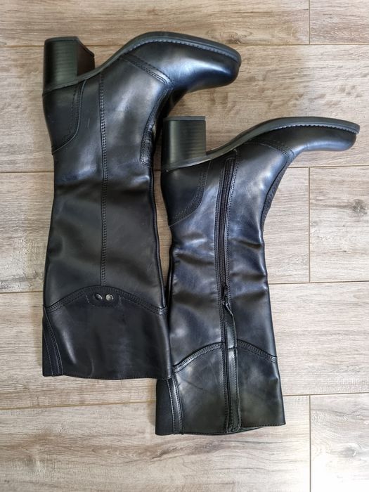 Cizme fermoar piele naturala 36 toc 5cm mărime 36