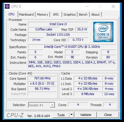 Мини компютър Dell 3070 Micro Intel Core i3-9100T 12gb ssd+hdd 4k