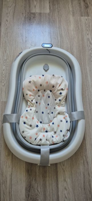 Cadita pliabila 0-24 luni plus suport metalic