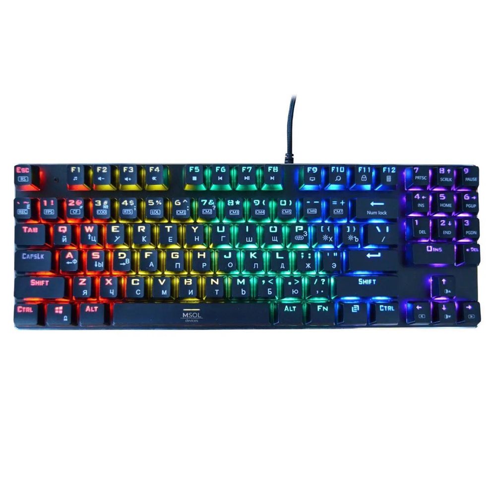 Новая механическая клавиатура MSol c 89 клавишами RGB, Красные свичи