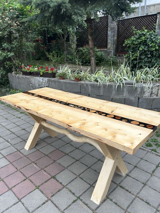 Masa de terasa/bucatarie cu rasina epoxidica