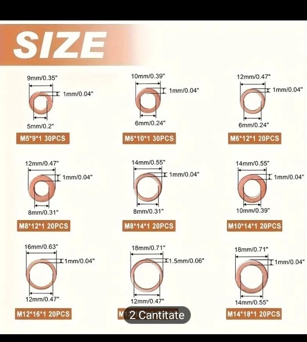 Saibe din cupru produs nou