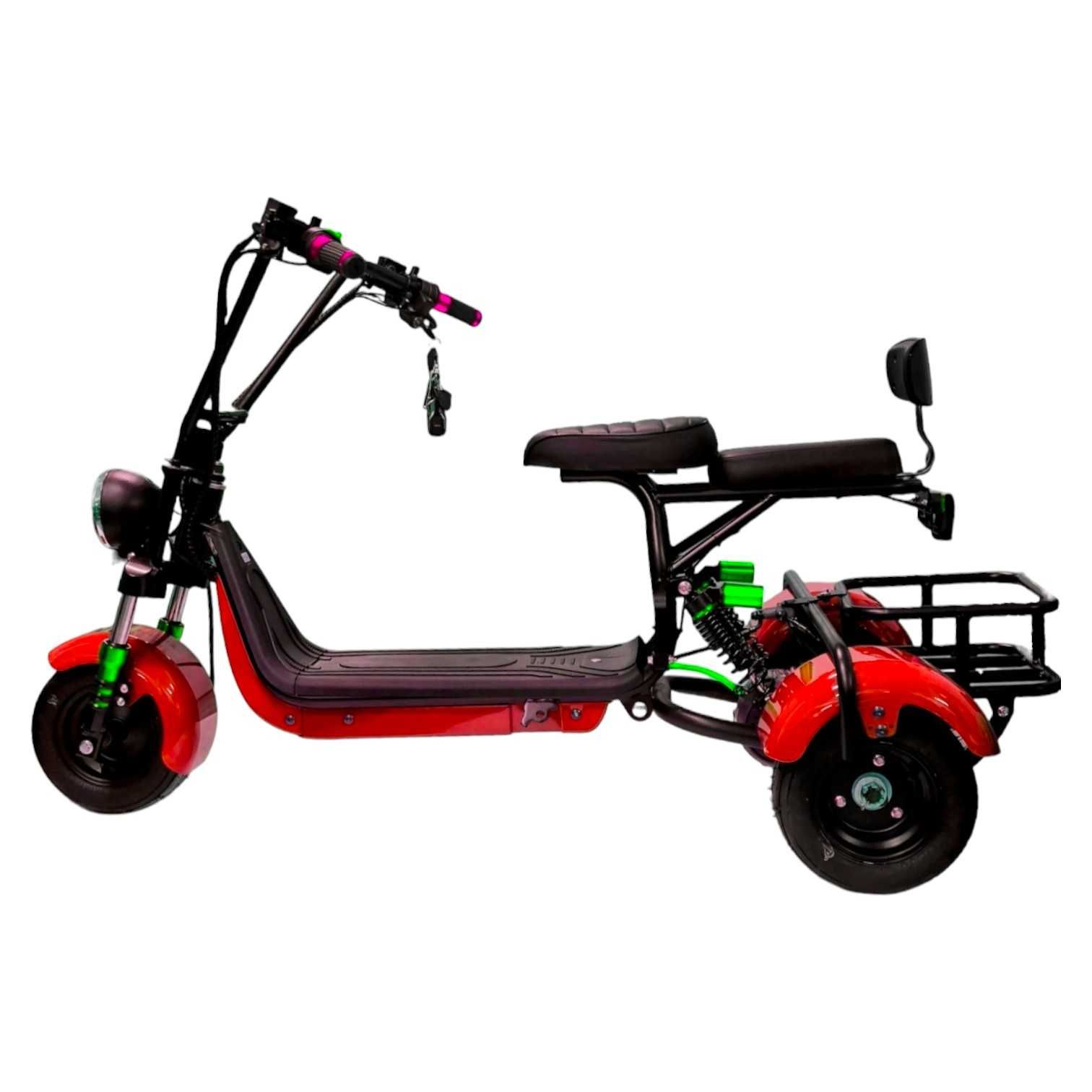 Мини електрическа триколка HARLEY 1200W - ЧЕРВЕНА