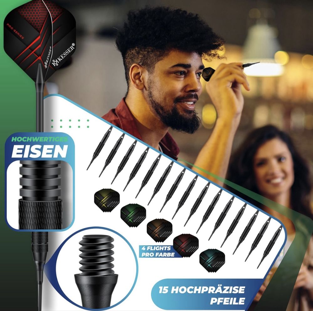 Професионален комплект електронен дартс KESSER®