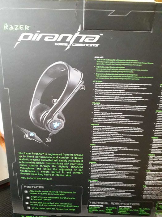 Продаю игровые наушники Razer Pirania