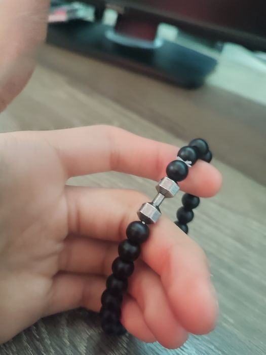 Brățară bărbați cu forma de gantera