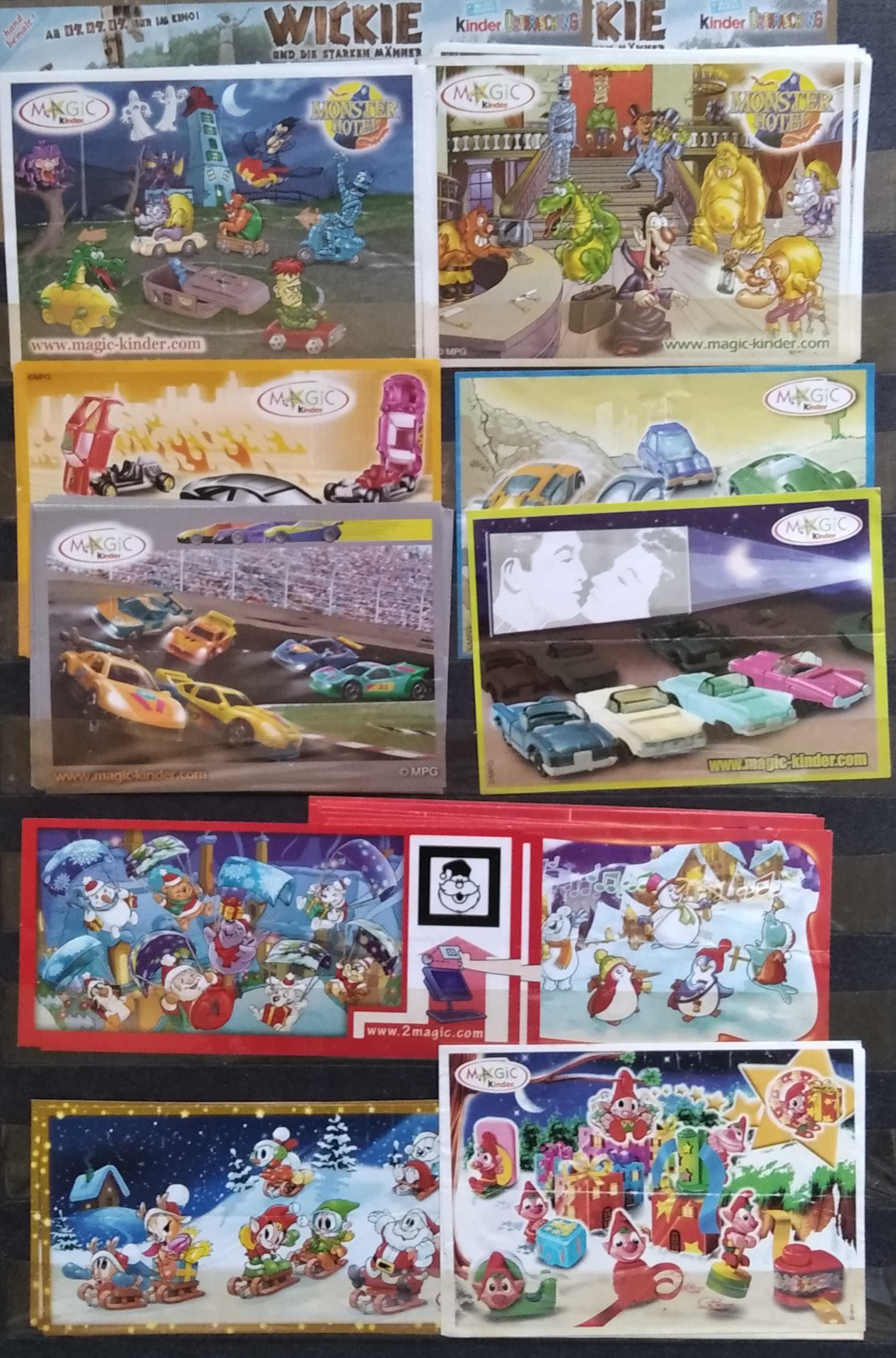 Листовки / листчета от играчки от шоколадови яйца Киндер Kinder и др.