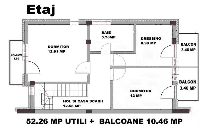 CASE P+1, 3 camere + dressing la CHEIE