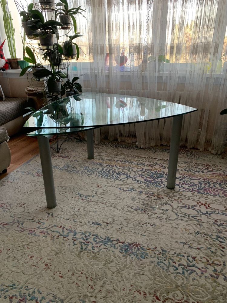 Стол стеклянный, раскладной