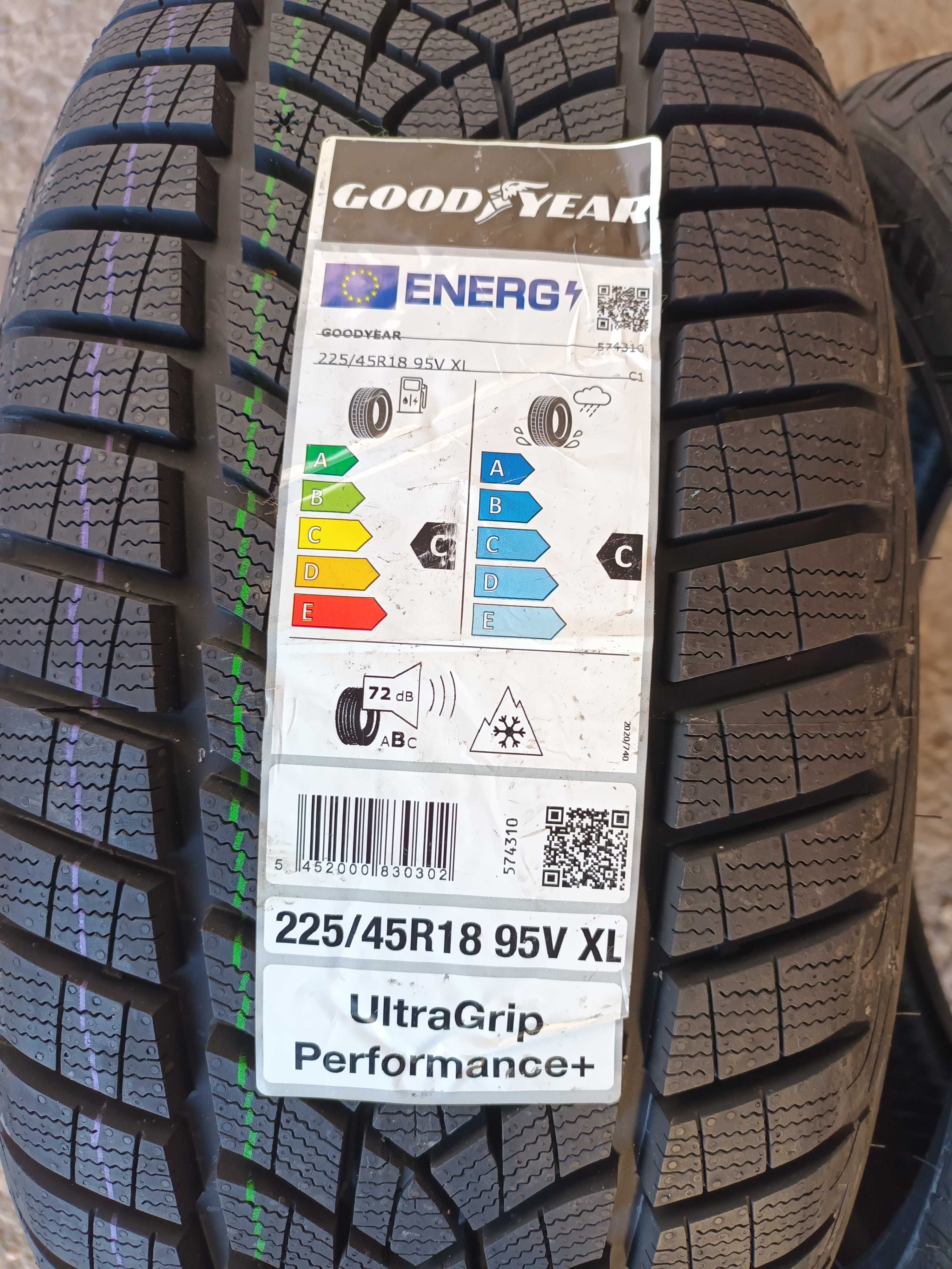 2 Нови зимни гуми 225/45 R18 Goodyear UltraGrip Perf+ 95V M+S Germany