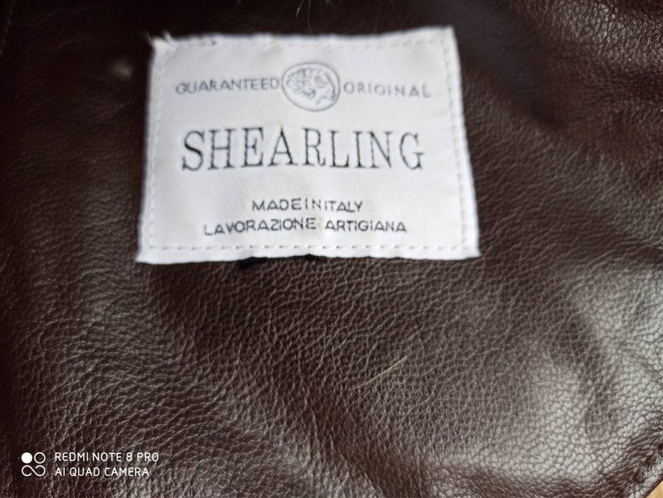 Дизайнерско италянско палто с естествена кожа на марката Shearling