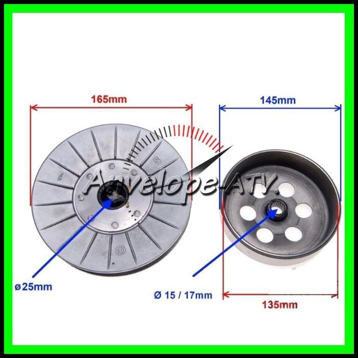 Ambreiaj Atv LINHAI 300 275 260 2x4 4x4 - Complet cu Fulie Oala Saboti