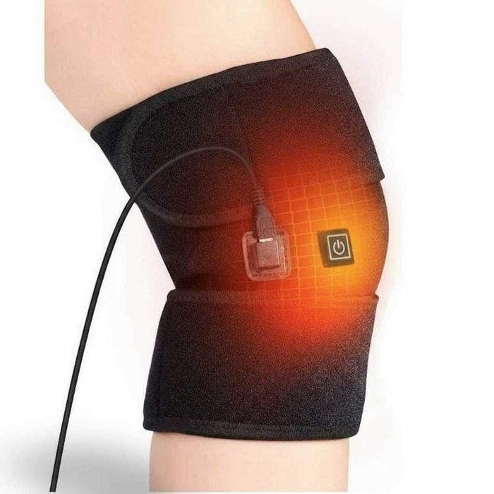 Orteza genunchi cu masaj prin vibratii si incalzire 3 trepte USB-C