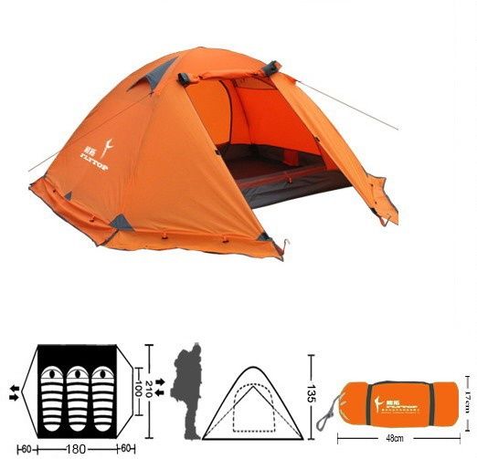 Flytop отличная трёхместная четырёхсезонная палатка со снежной юбкой