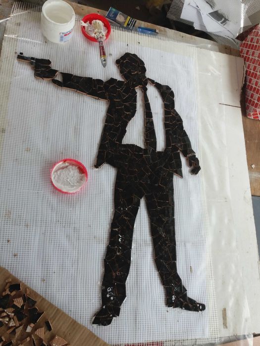 Tablou James Bond mozaic ceramica special Trenkart