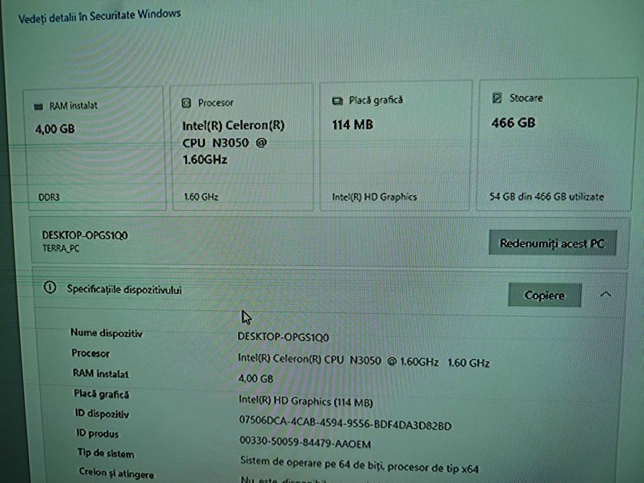 Mini PC NUC Terra PC-Micro 3000 Intel 4GB/N3050/500GB Win 10