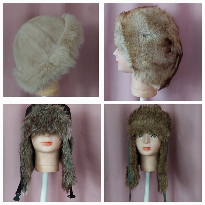 Зимни шапки и Екстейшан опашка с шнола  черна.черна с пипеляво ,русо и