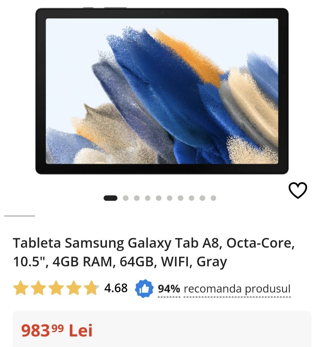 Tableta samsung A8