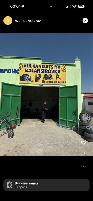 Vulkanizatsiya xizmati vizf bor 24/7