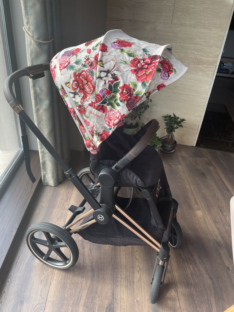 Количка Cybex Priam Spring Blossom Rose Gold