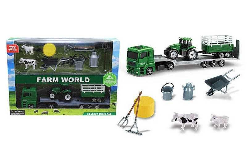 Детски комплект Ферма с камион, трактор и аксесоари