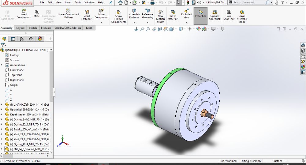 AutoCad, Solidworks щанци, шприц и пресформи, пневмоцилиндри