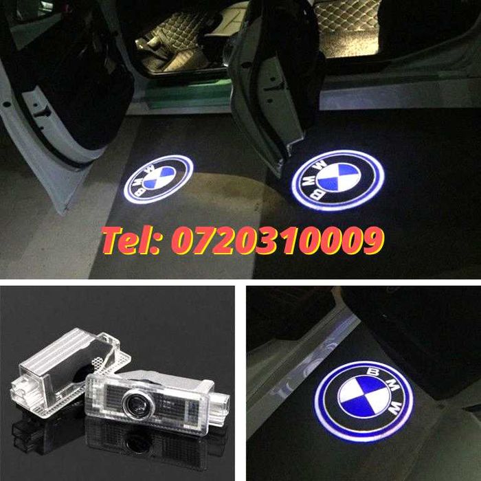 Set 2buc Proiector Lampa Lumini Usi Holograma Bmw Logo Clasic Led