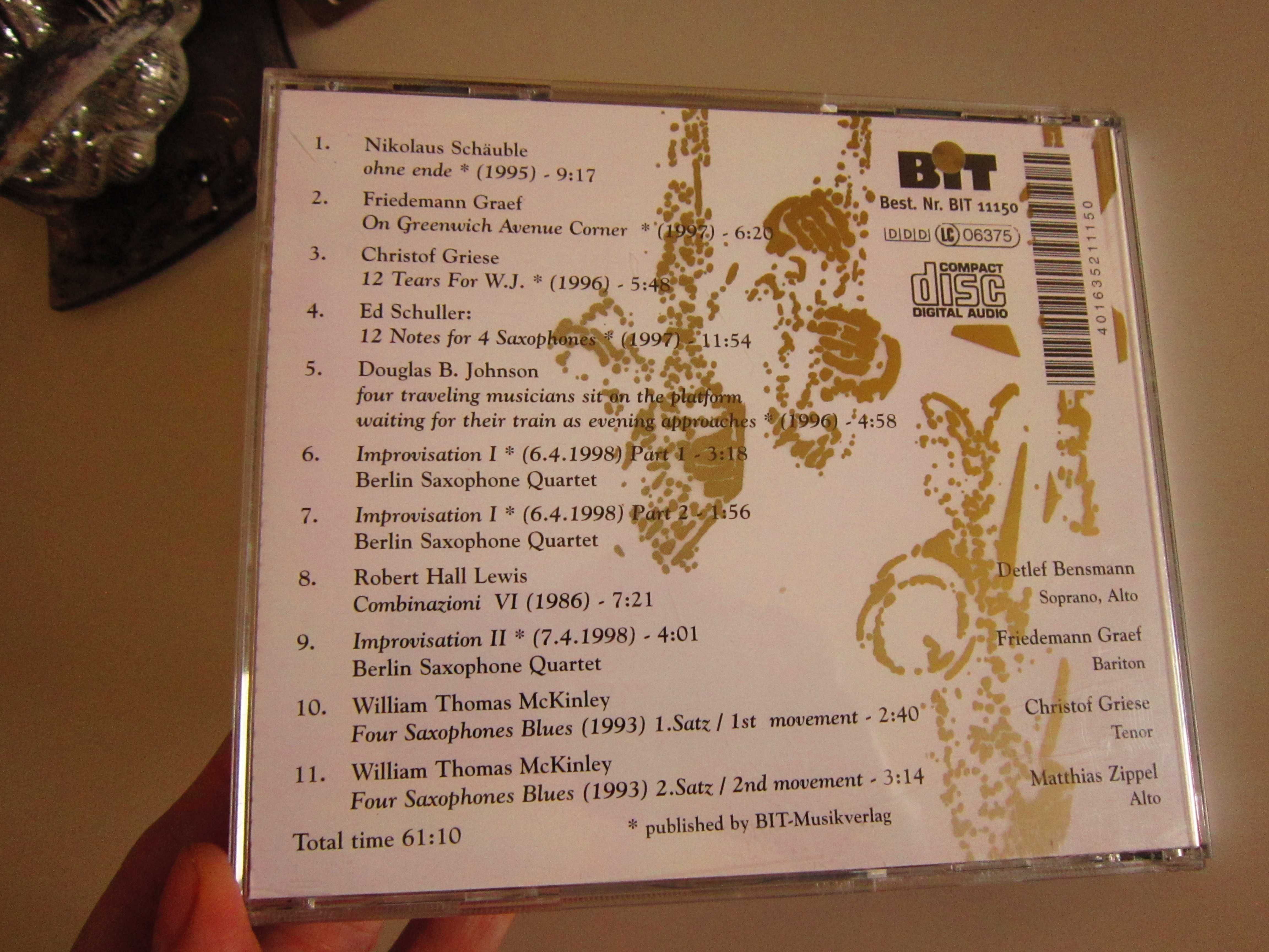 cd rar "12 Notes,4 Musicians and the Blues"-Berliner Saxophon Quartett