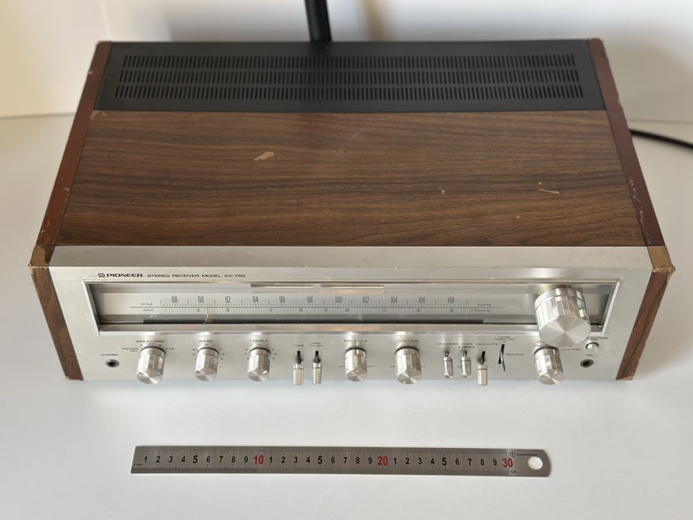 Amplificator Vintage Tuner Pioneer SX 750 Vintage HiFi Audio Lemn