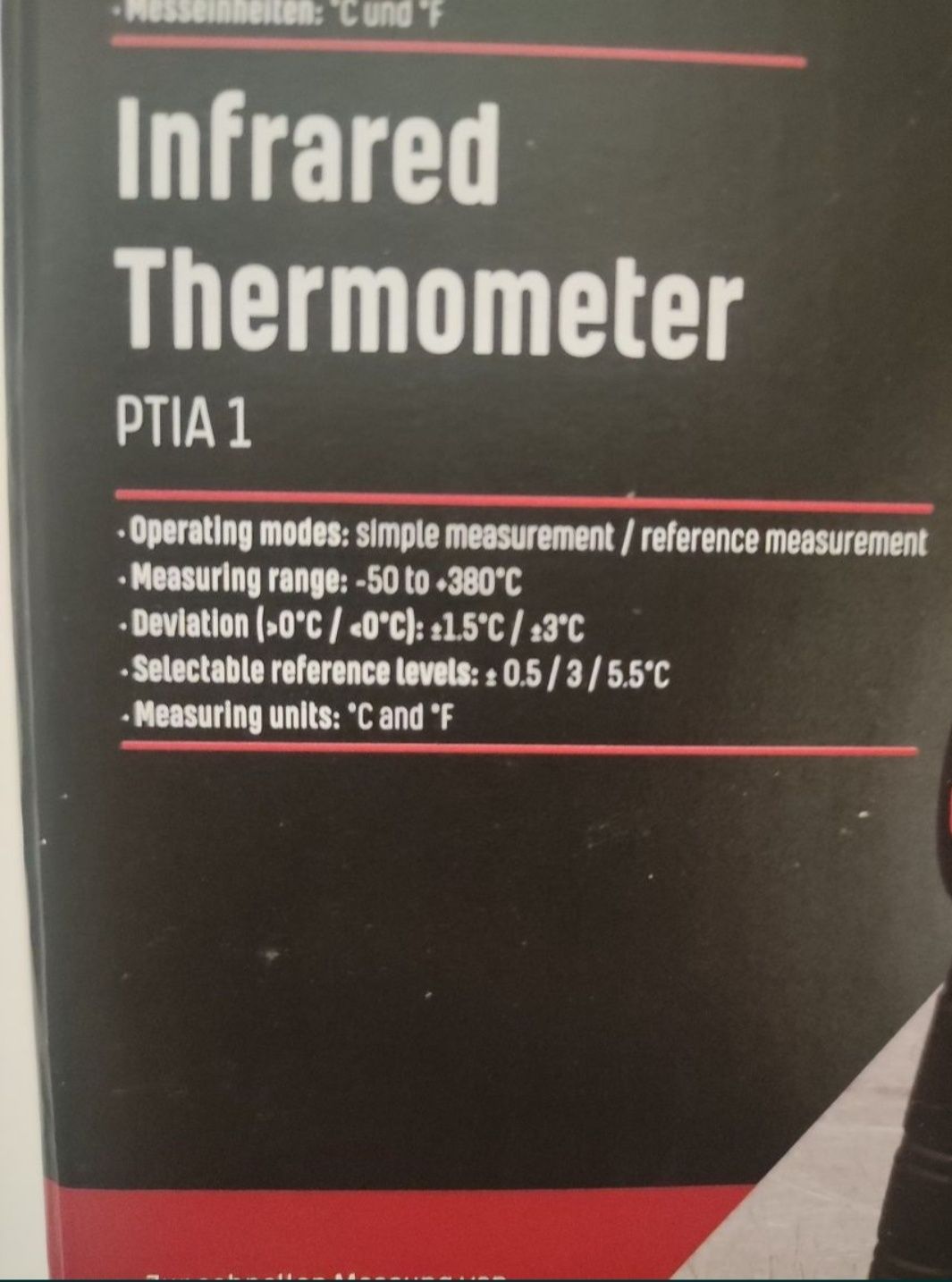 Pistol Parkside termometru pentru masurarea temperaturii cu infrarosu