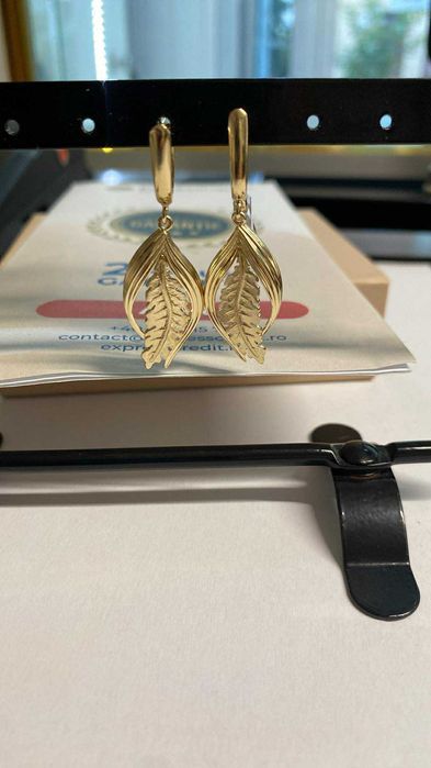 Cercei aur 14k 6.17g (Tomesti b 31845) Garantie 2 ani!