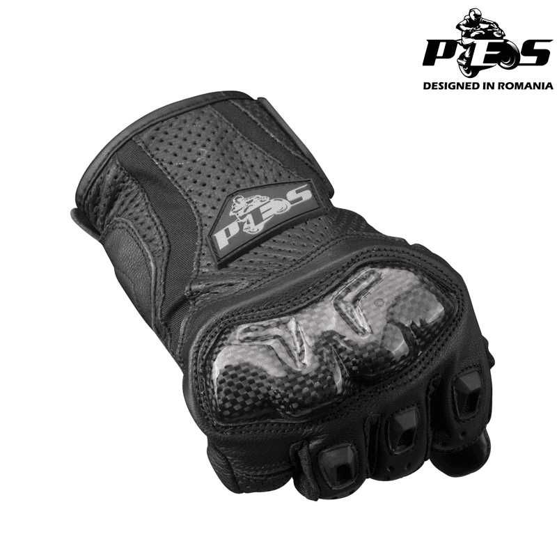 Mănuși Moto Piele Perforată PES Protecție Carbon Touchscreen Ventilate