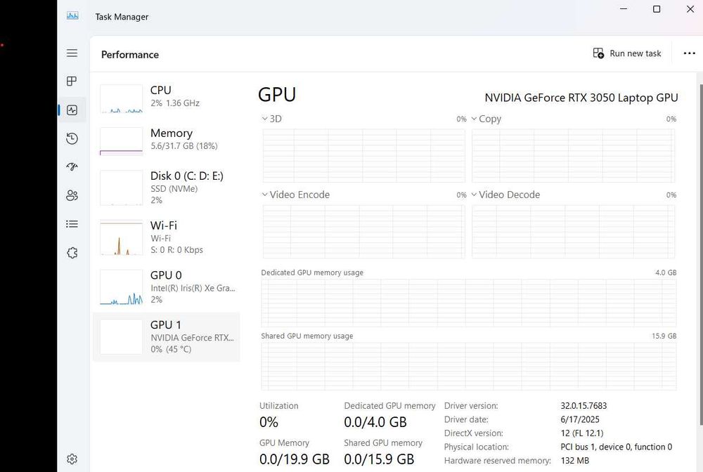 Gaming Laptop DELL G15 i7-11800H RTX 3050 1TB SSD NVMe