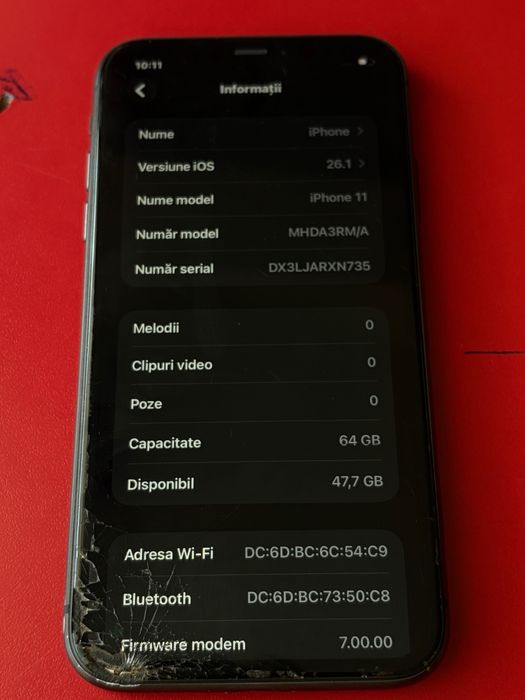 iPhone 11 64 gb perfect funcțional