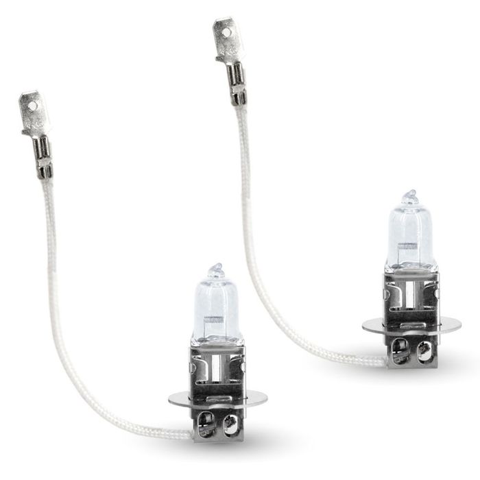 Bec auto cu halogen pentru proiector Carguard, H3 12V 55W PK22S, +50% intensitate, set 2 buc.