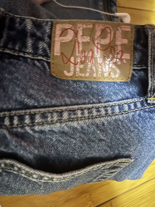 Pepe jeans X Dua Lipa blugi baggy cu fermoar