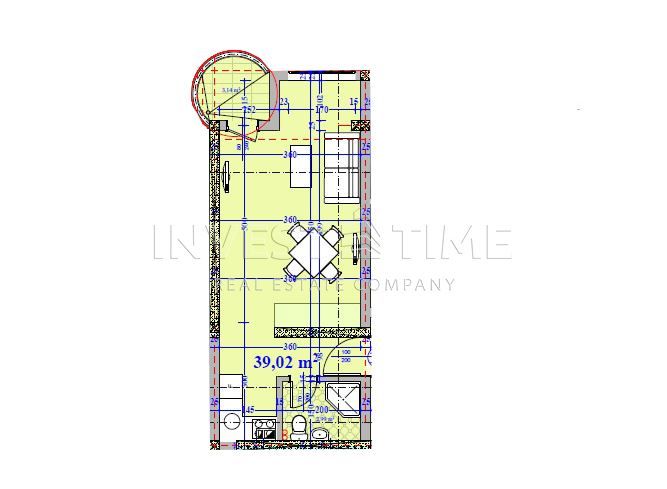Продава се Едностаен апартамент в с. Кранево, Област Добрич - 48 кв.м за 1221 €/кв.м - Снимка #2