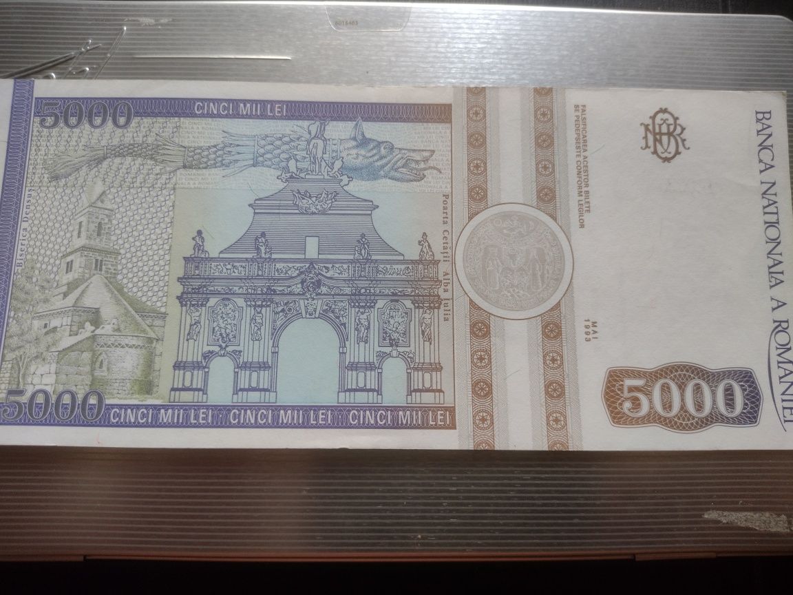 Bancnota 5000 lei/ Mai 1993 Necirculata/ NOUA