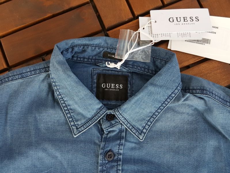 ПРОМО GUESS JEANS -М -Оригинална мъжка дънкова риза