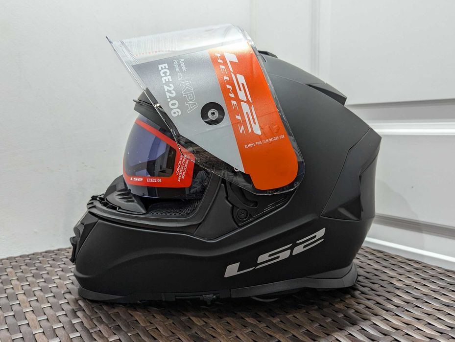 Casca moto LS2 Storm II, marime S si M + pinlock, cu ochelari de soare